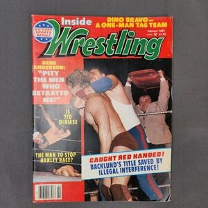 Inside Wrestling Magazine February 1981 Dino Bravo‎ Gene Anderson DiBiase